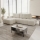Gepolstertes Ecksofa ALMADA in L‑Form mit Schlaffunktion und Stauraum, links, hellbeige