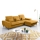Gepolstertes Ecksofa ALTA mit Schlaffunktion und Stauraum, L-Form rechts, gelb