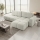 Gepolstertes L-Ecksofa ALMADA mit Schlaffunktion und Stauraum, rechts, Beige