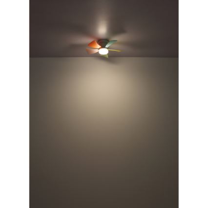 Globo - dimmbarer LED-Deckenventilator LED/10W/230V 3000-6500K mehrfarbig + Fernbedienung