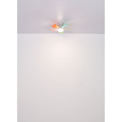 Globo - dimmbarer LED-Deckenventilator LED/10W/230V 3000-6500K mehrfarbig + Fernbedienung
