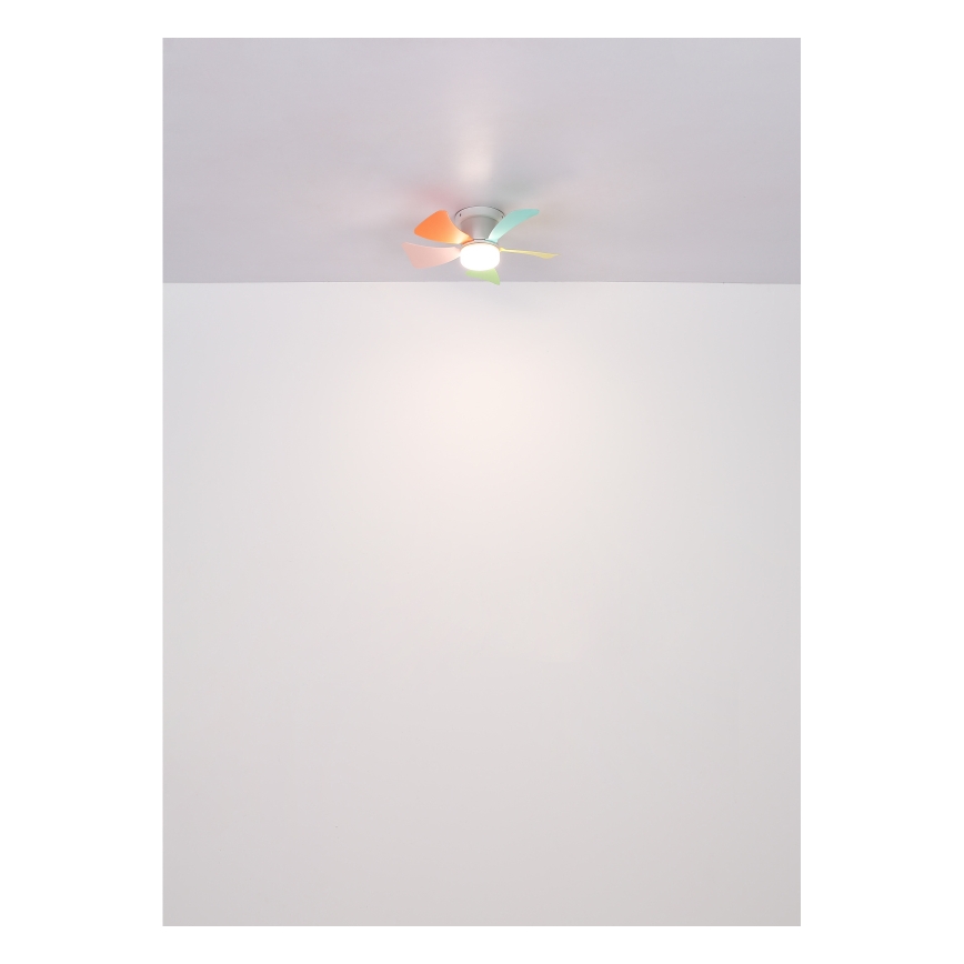 Globo - dimmbarer LED-Deckenventilator LED/10W/230V 3000-6500K mehrfarbig + Fernbedienung