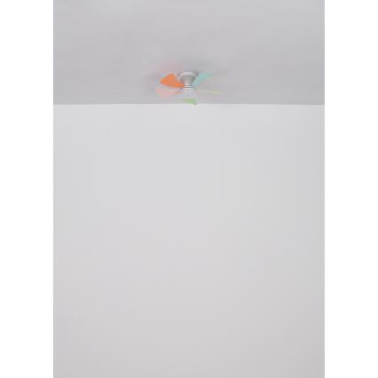 Globo - dimmbarer LED-Deckenventilator LED/10W/230V 3000-6500K mehrfarbig + Fernbedienung