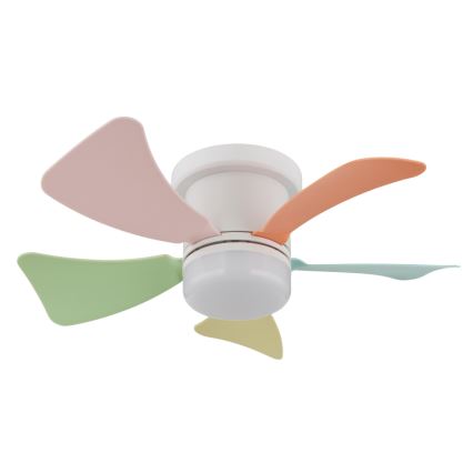 Globo - dimmbarer LED-Deckenventilator LED/10W/230V 3000-6500K mehrfarbig + Fernbedienung