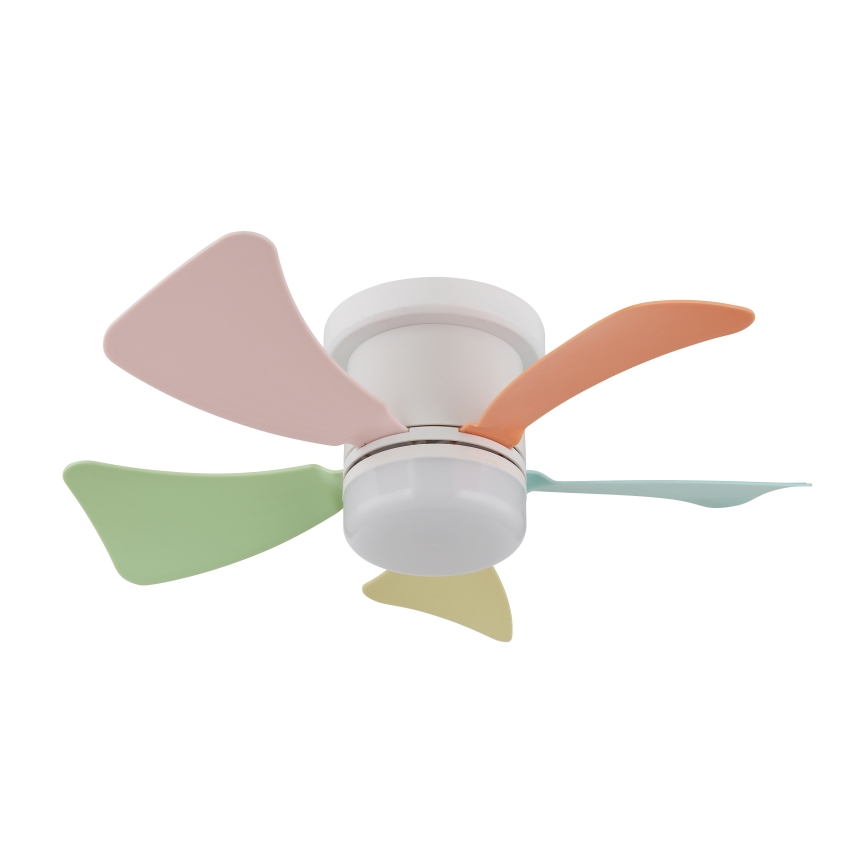 Globo - dimmbarer LED-Deckenventilator LED/10W/230V 3000-6500K mehrfarbig + Fernbedienung