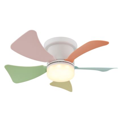 Globo - dimmbarer LED-Deckenventilator LED/10W/230V 3000-6500K mehrfarbig + Fernbedienung