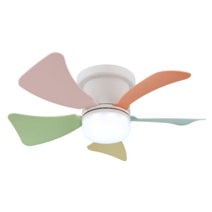 Globo - dimmbarer LED-Deckenventilator LED/10W/230V 3000-6500K mehrfarbig + Fernbedienung