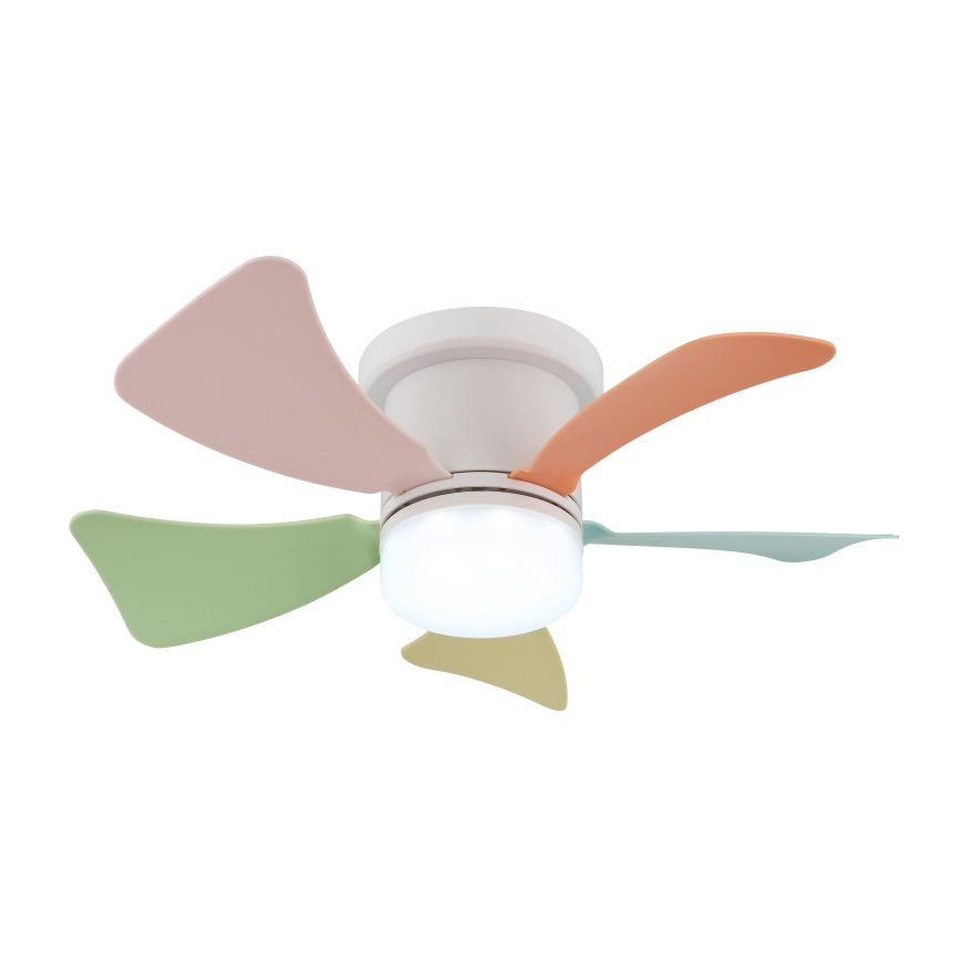 Globo - dimmbarer LED-Deckenventilator LED/10W/230V 3000-6500K mehrfarbig + Fernbedienung