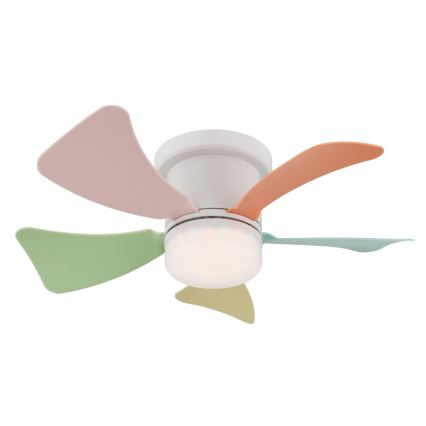 Globo - dimmbarer LED-Deckenventilator LED/10W/230V 3000-6500K mehrfarbig + Fernbedienung