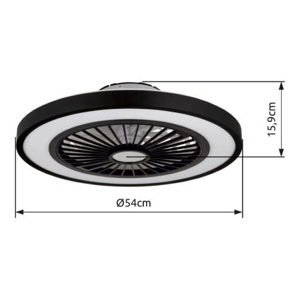 Globo - LED dimmbarer Deckenventilator LED/45W/230V 3000-6500K + Fernbedienung