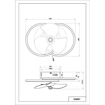 Globo - LED dimmbarer Deckenventilator LED/24W/230V 2700-6500K + Fernbedienung