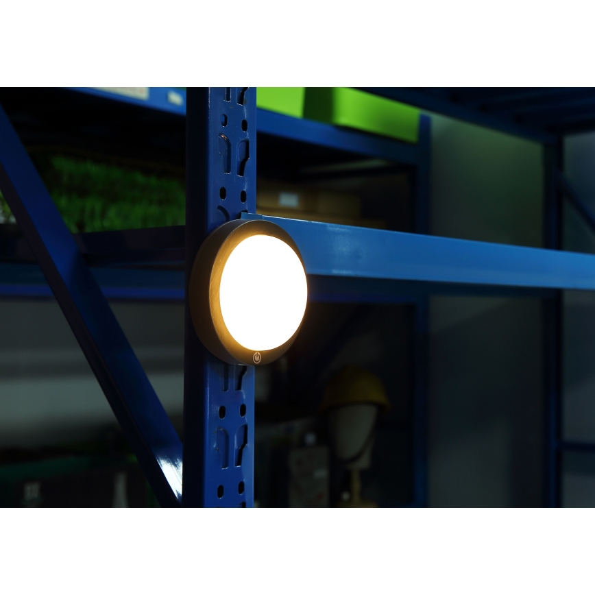 Globo - LED Aufladbare Touch-Wandleuchte LED/1,2W/3,7V Ø 15 cm 1800 mAh Schwarz