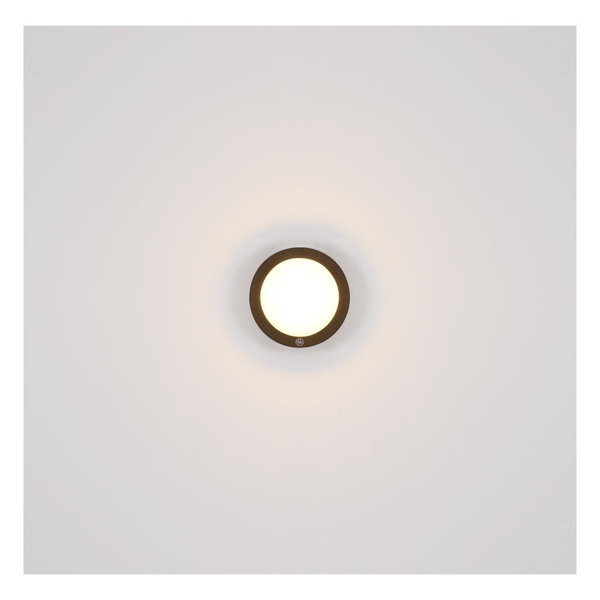 Globo - LED Aufladbare Touch-Wandleuchte LED/1,2W/3,7V Ø 15 cm 1800 mAh Schwarz