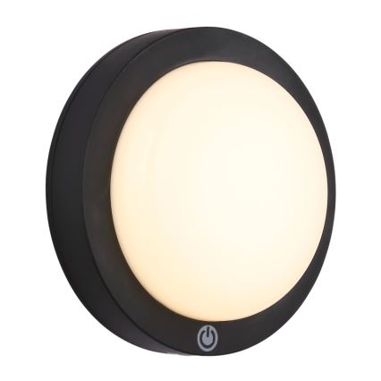 Globo - LED Aufladbare Touch-Wandleuchte LED/1,2W/3,7V Ø 15 cm 1800 mAh Schwarz