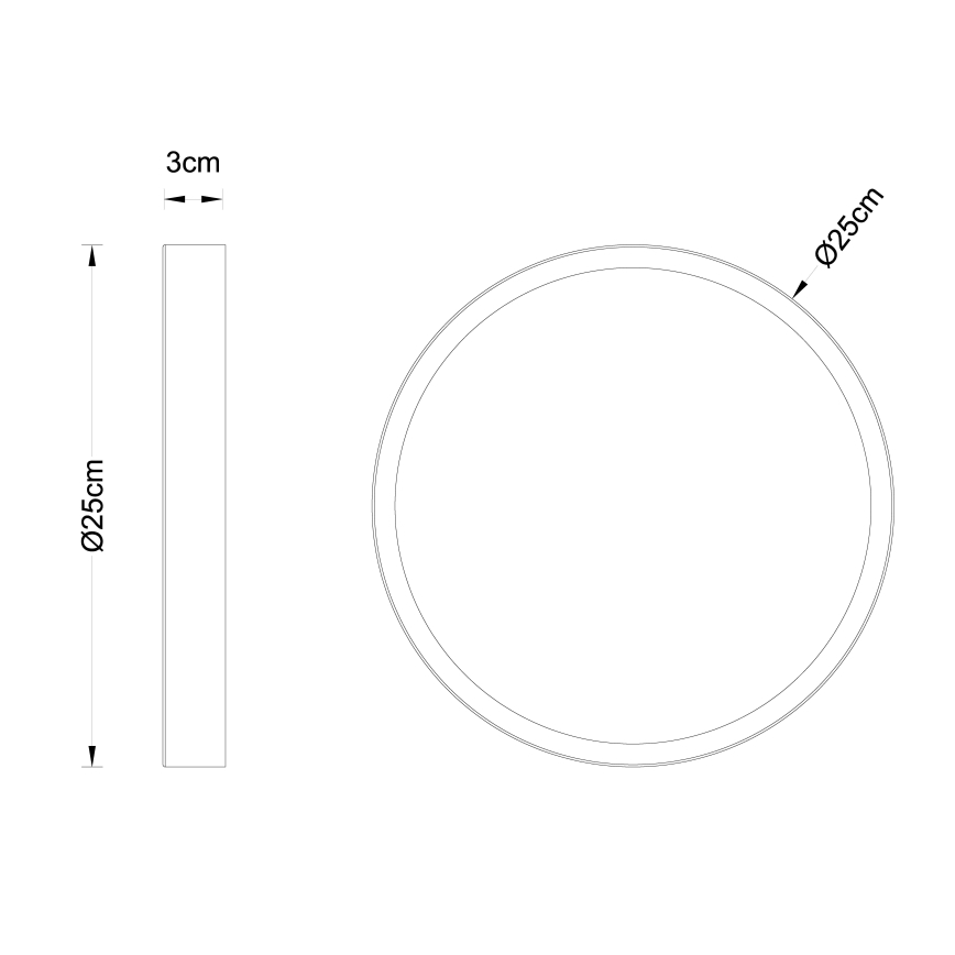 Globo - LED-Deckenleuchte LED/15W/230V d 25 cm