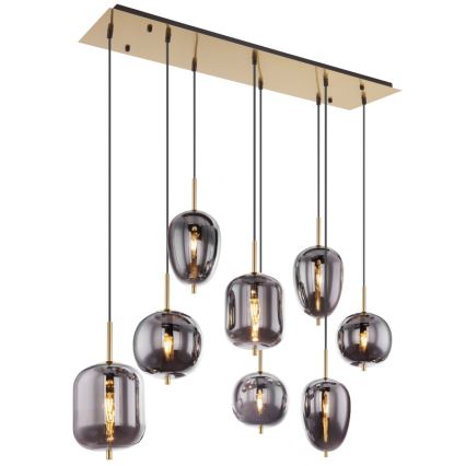 Globo - Hängeleuchte 8xE14/40W/230V rauchig
