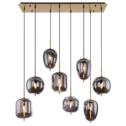 Globo - Hängeleuchte 8xE14/40W/230V rauchig