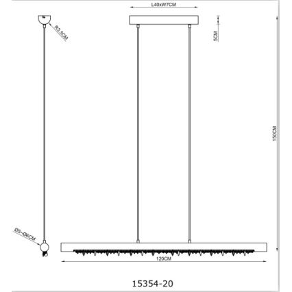 Globo 15354-20 - LED-dimmbare Pendelleuchte an Kabel FELICITAS LED/25W/230V beige