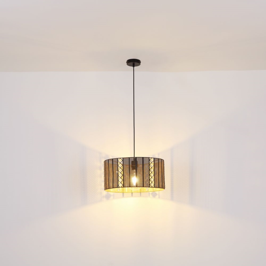 Globo - Hängeleuchte an Kabel 1xE27/60W/230V gold/schwarz