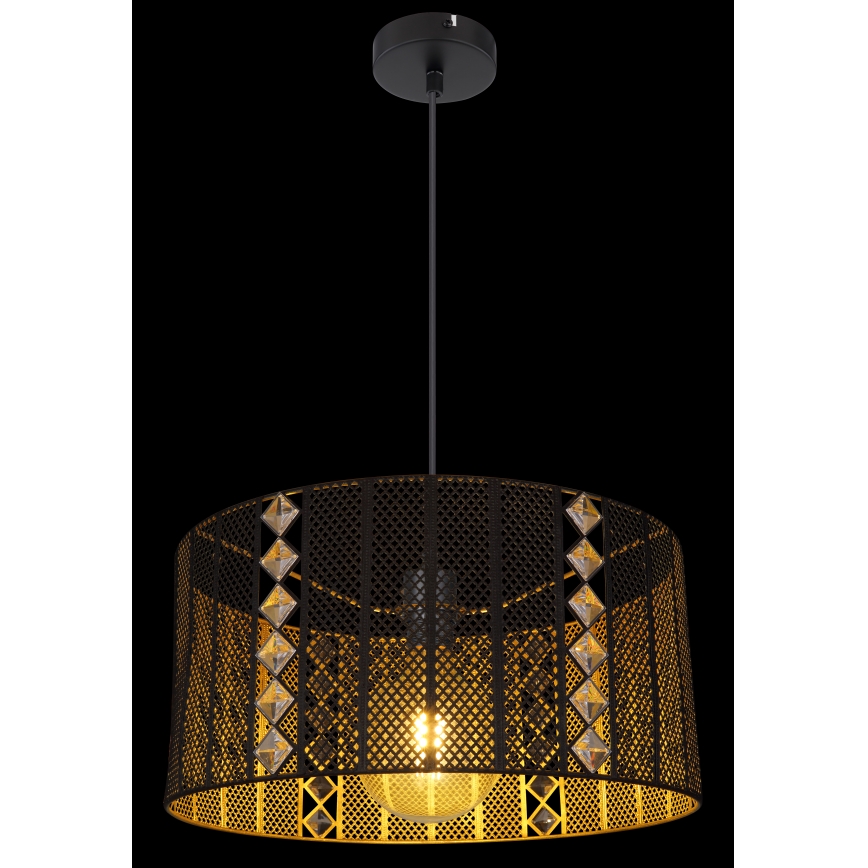 Globo - Hängeleuchte an Kabel 1xE27/60W/230V gold/schwarz