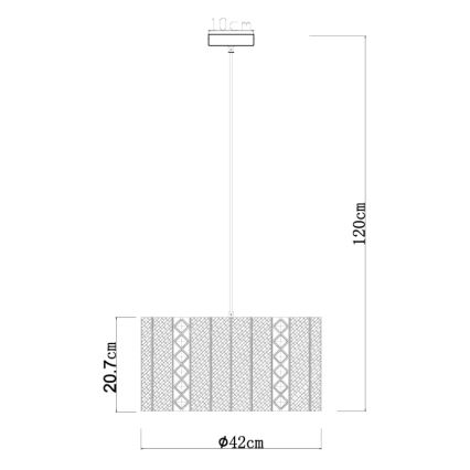 Globo - Hängeleuchte an Kabel 1xE27/60W/230V gold/schwarz