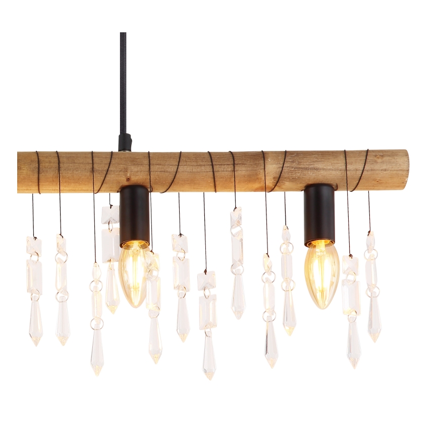 Globo 15532-5H - Hängeleuchte an Kabel KIRA 5xE14/40W/230V schwarz/braun