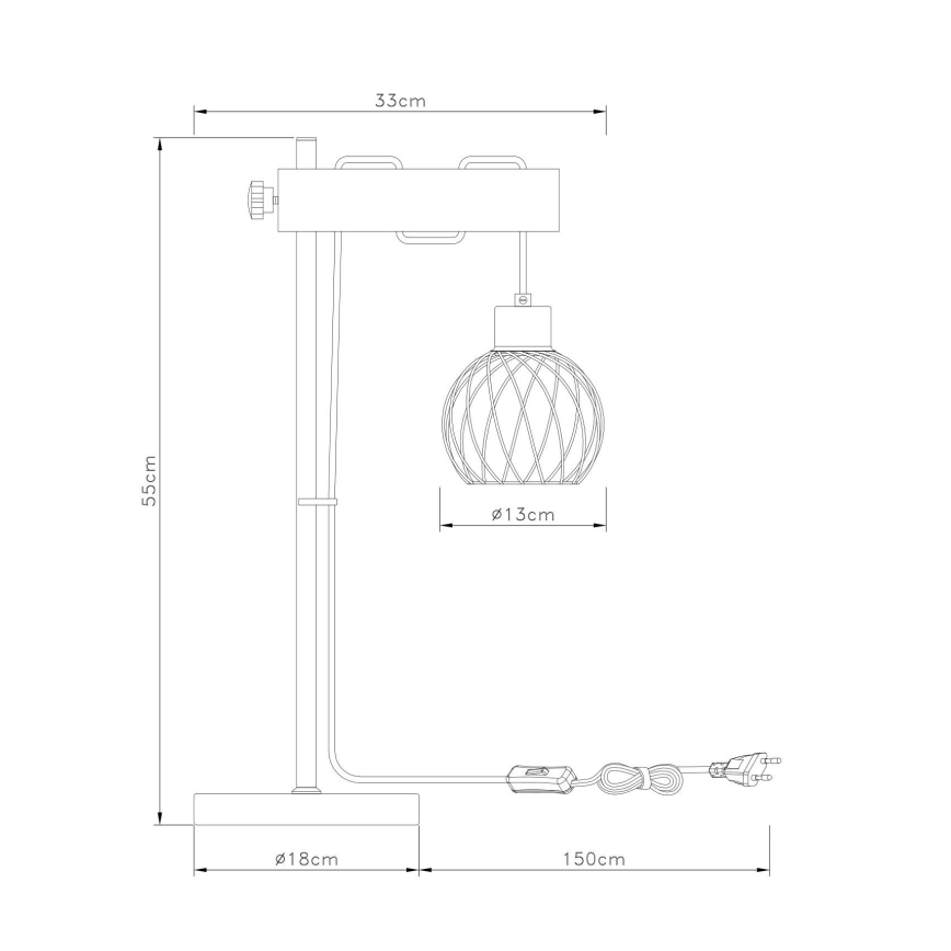 Globo - Tischlampe 1xE27/15W/230V