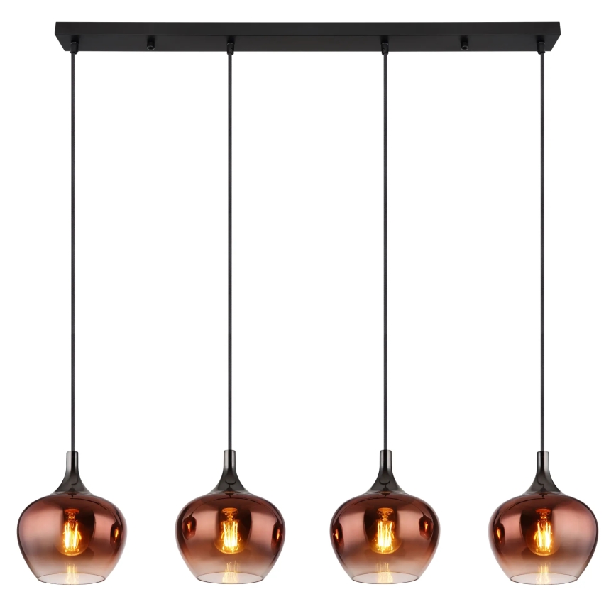 Globo - Hängeleuchte 4xE27/40W/230V kupfern