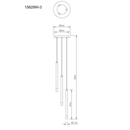 Globo - Hängeleuchte 3xG9/4W/230V d 24 cm
