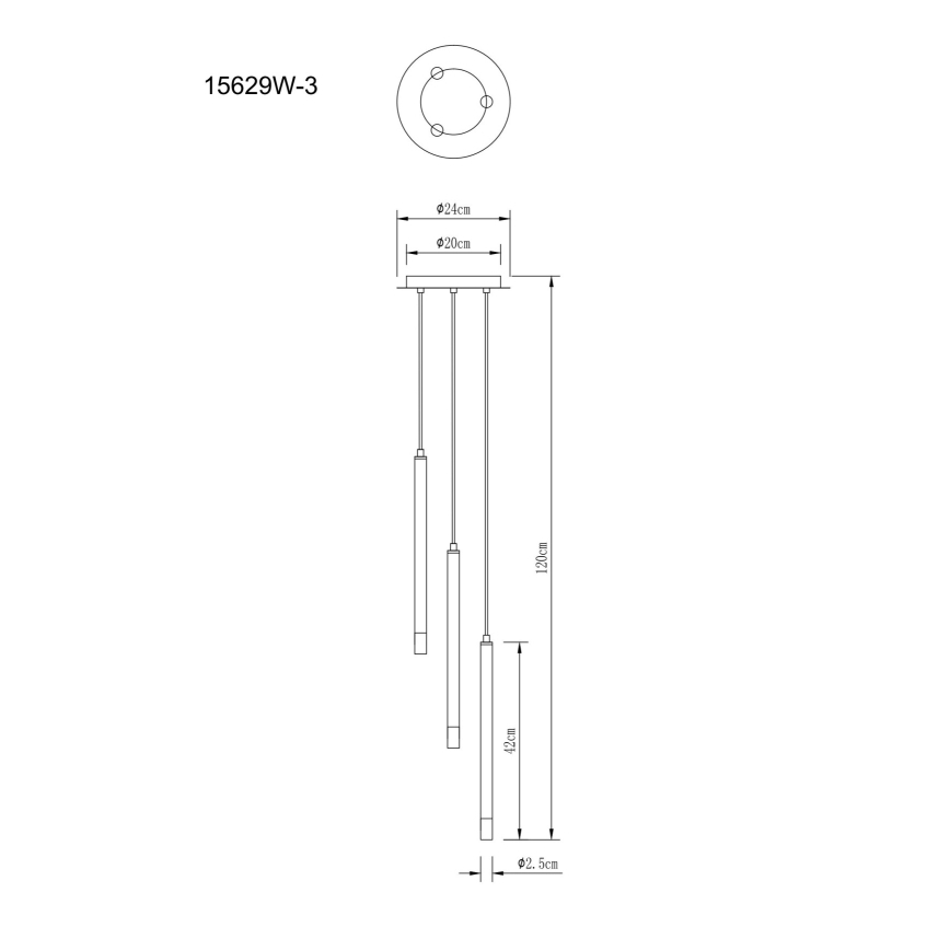 Globo - Hängeleuchte 3xG9/4W/230V d 24 cm