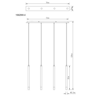 Globo - Hängeleuchte 4xG9/4W/230V