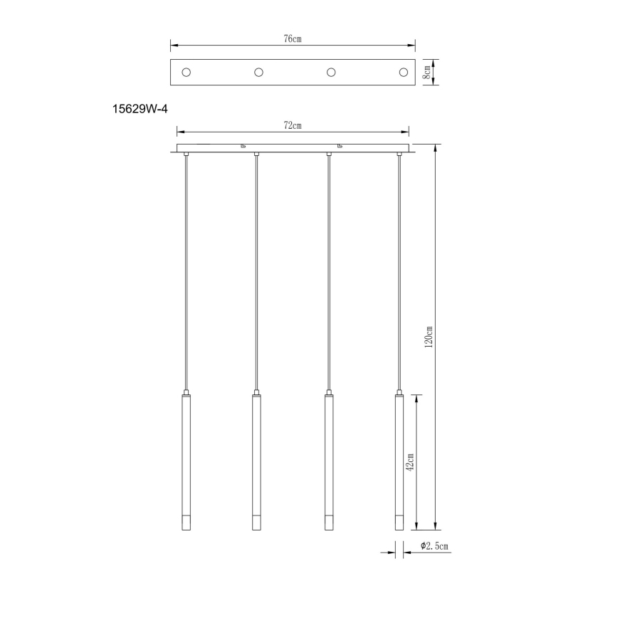 Globo - Hängeleuchte 4xG9/4W/230V