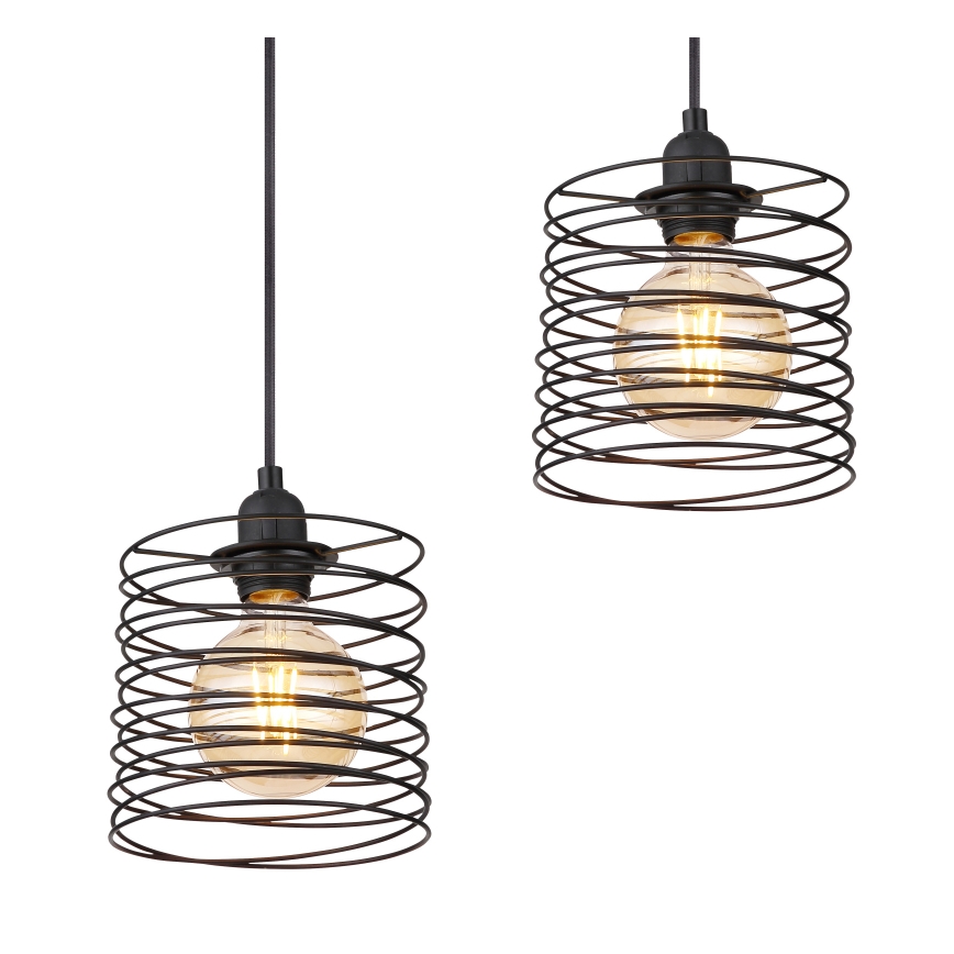 Globo 15640-4H - TILLY Pendelleuchte an Kabel, 4xE27/60W/230V, schwarz