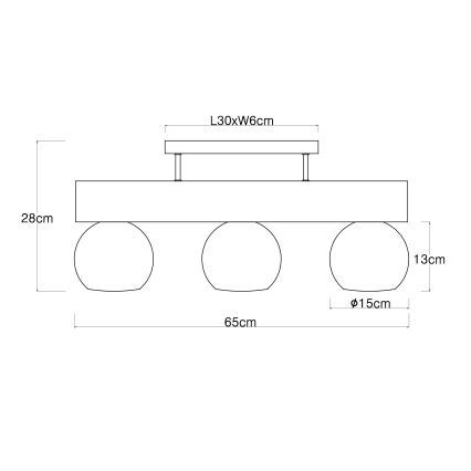 Globo - Deckenleuchte 3xE27/40W/230V