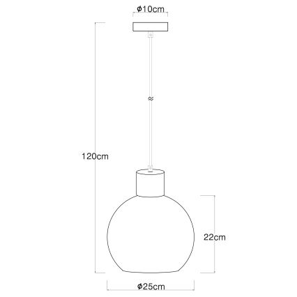 Globo - Hängeleuchte an Kabel 1xE27/40W/230V