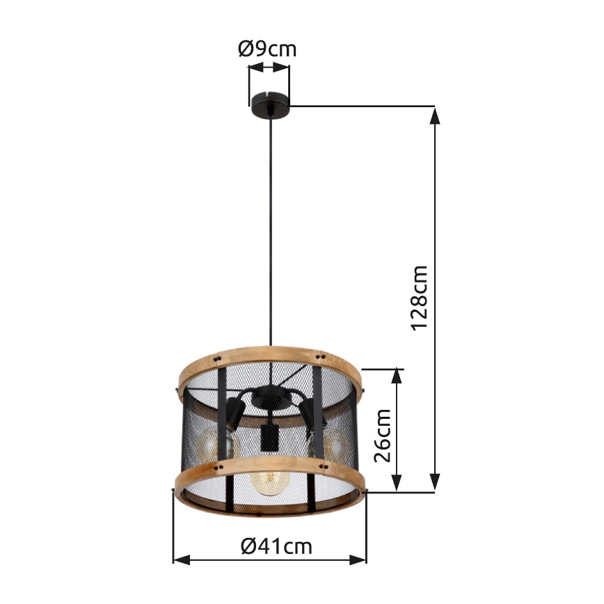 Globo - Hängeleuchte 3xE27/40W/230V d 40 cm