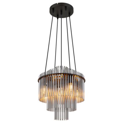 Globo - Kronleuchter an Aufhängung 5xE14/40W/230V schwarz