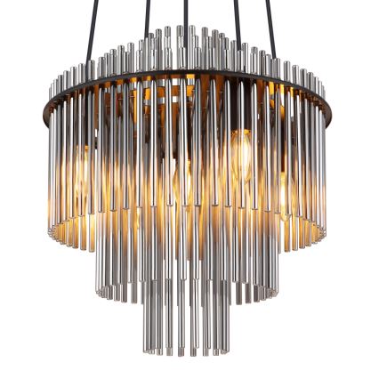 Globo - Kronleuchter an Aufhängung 5xE14/40W/230V schwarz