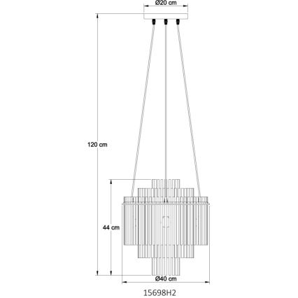 Globo - Kronleuchter an Aufhängung 5xE14/40W/230V schwarz