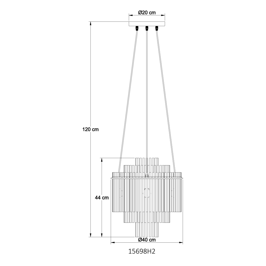 Globo - Kronleuchter an Aufhängung 5xE14/40W/230V schwarz
