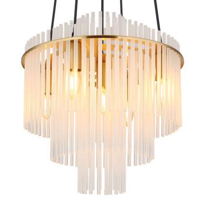 Globo - Kronleuchter an Aufhängung 5xE14/40W/230V golden
