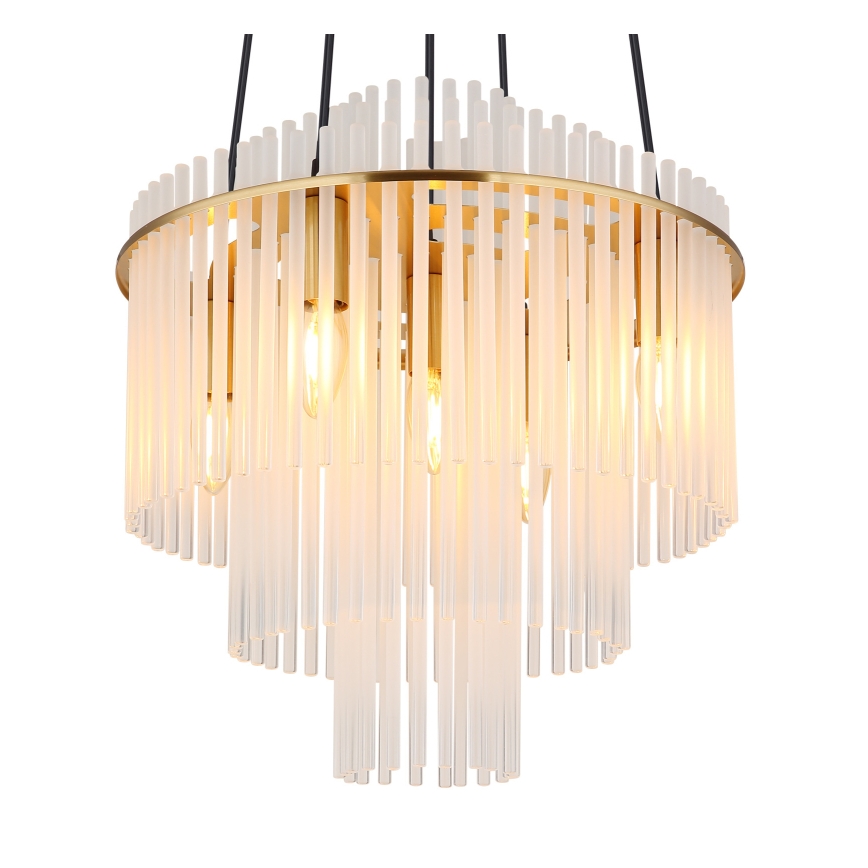 Globo - Kronleuchter an Aufhängung 5xE14/40W/230V golden