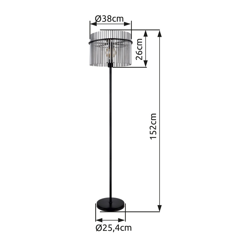 Globo - Stehleuchte 1xE27/60W/230V schwarz