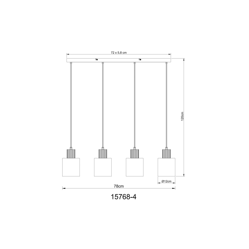 Globo - Hängeleuchte 4xE27/25W/230V schwarz
