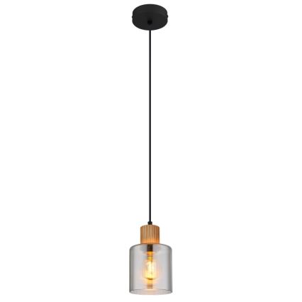Globo - Hängeleuchte 1xE27/25W/230V schwarz d 12 cm