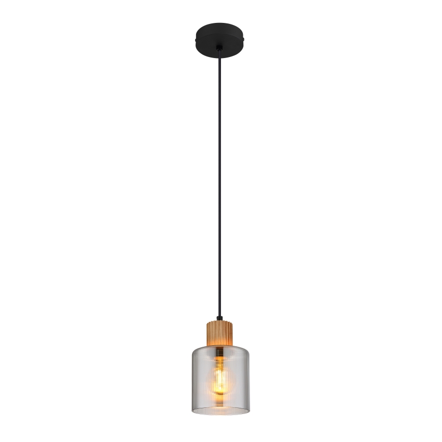 Globo - Hängeleuchte 1xE27/25W/230V schwarz d 12 cm