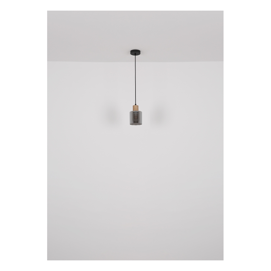 Globo - Hängeleuchte 1xE27/25W/230V schwarz d 12 cm
