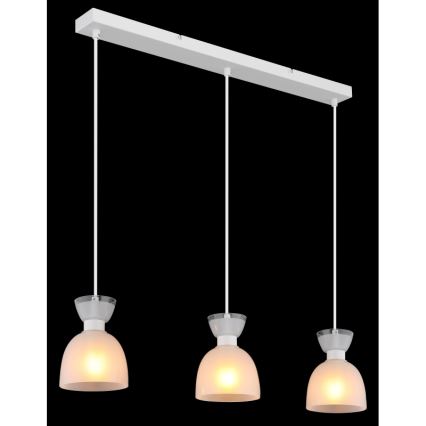 Globo - Hängeleuchte 3xE14/40W/230V weiß