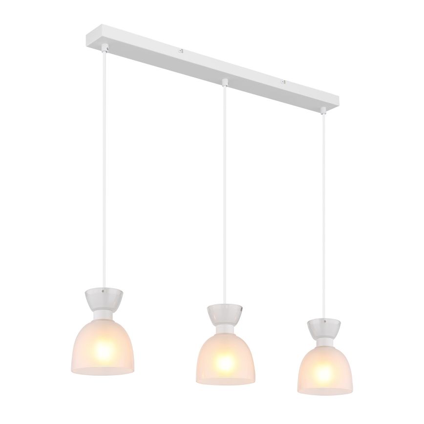Globo - Hängeleuchte 3xE14/40W/230V weiß