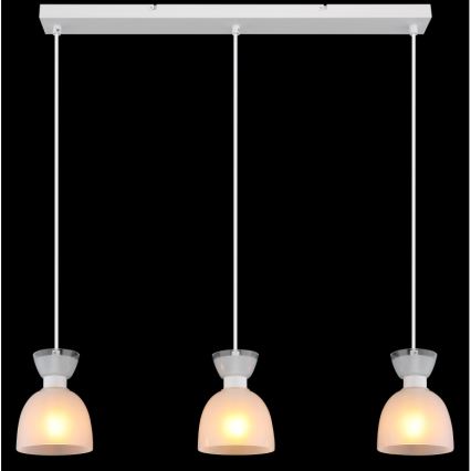 Globo - Hängeleuchte 3xE14/40W/230V weiß